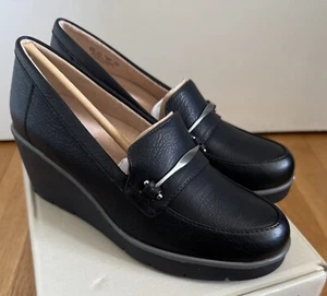 Naturalizer Soul Women's, Achieve Wedge Loafer, Black, Size 6, New - Picture 1 of 5