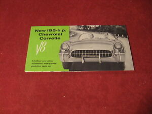 1955 Chevy Corvette Old original Sales Brochure Catalog Booklet Chevrolet