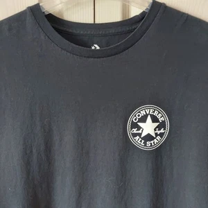 Converse All Star Black Short Sleeve T-Shirt Men's XXL Graphic T-Shirt 2 Logos - Picture 1 of 9