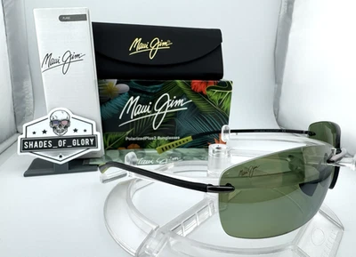 ÓCULOS DE SOL POLARIZADO SEM ARO MAUI JIM KUMU MJ 724-02D GUNMETAL COM VERDE MAUI HT - Imagem 1 de 4