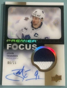 2024/25 Premier Focus Hockey John Tavares Patch Auto #/15 Toronto Maple Leafs - Bild 1 von 1