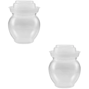 Contenedor de fermentación de alimentos hermético de almacenamiento de tarros de kimchi de 2 unidades - Imagen 1 de 12