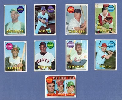 1969 Topps Baseball Complete 664/664 Card Set ~EX+/EM/NM~ Mantle * Ryan * Reggie - Image 1 of 4