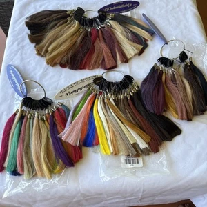 (4)Hair Extensions Swatch Ring, Color Sample Human Hair. Cinderella Hair(132) - Picture 1 of 12
