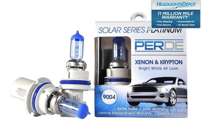 PERDE Solar Series Platinum 9004 Xenon-Enhanced Halogen Bulbs Left Right Pair - Image 1 of 3