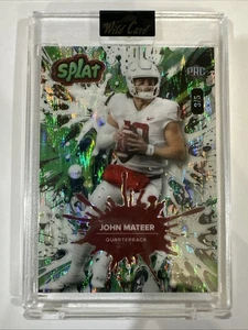 2025 Wild Card Splat Color Match John Mateer 3/5 RC Rookie PRC - Picture 1 of 5