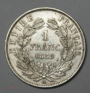 (FR1) 1 Franc 1859 A SUPERBE Napoléon III, lartdesgents.fr DVGM-1129 - Picture 1 of 2