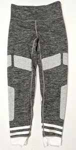 Lilybod Gray Piper Leggings Sz XS Extra Small White Stripe heathered gray EUC - Picture 1 of 7