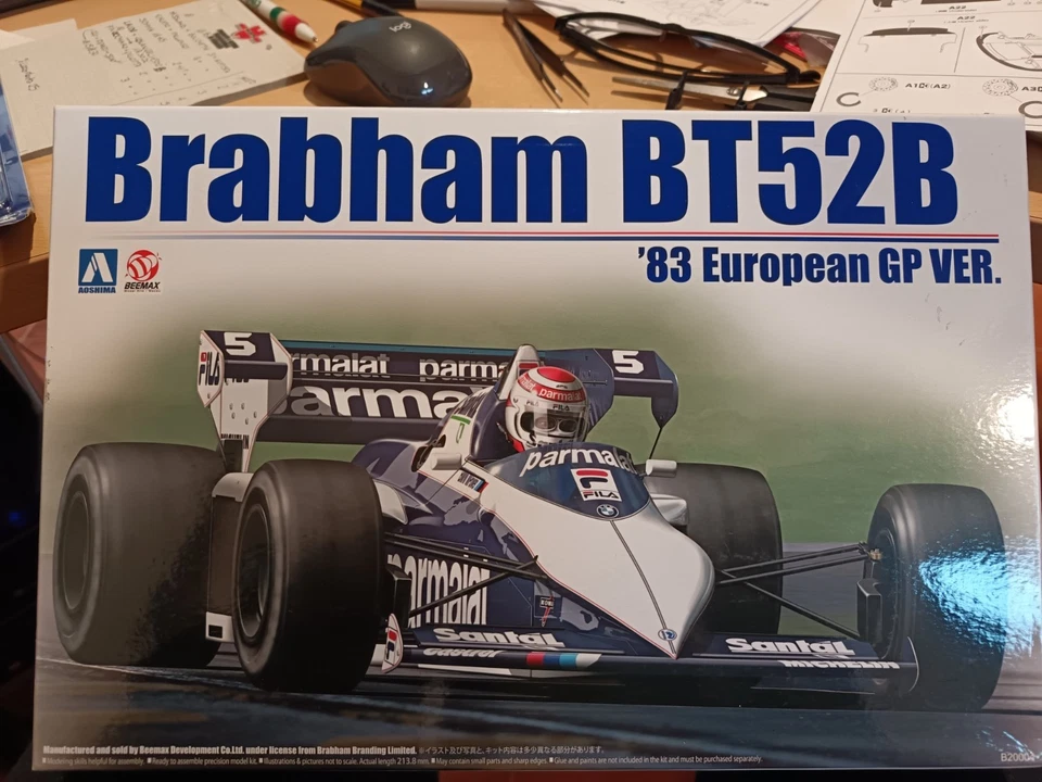 Brabham BT52B "83 European Ver" + Set dettaglio - Beemax 1/20 - Immagine 1 di 4