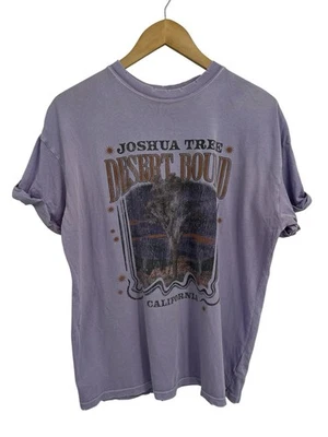Girl Dangerous Lavender Joshua Tree Graphic Tee XS Oversized Distressed - Image 1 of 4