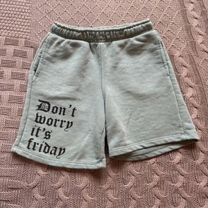 Zara “Don’t Worry It’s Friday” Pull on Shorts ~ 7 - Picture 1 of 11