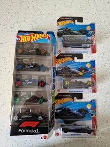 HOT WHEELS F1 FORMULA 1 BUNDLE 5 PACK + RED BULL WILLIAMS MERCEDES - Picture 1 of 2