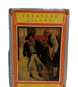 Treasure Island by Robert Louis Stevenson Circa 1940 Newberry Classic - Foto 1 di 10