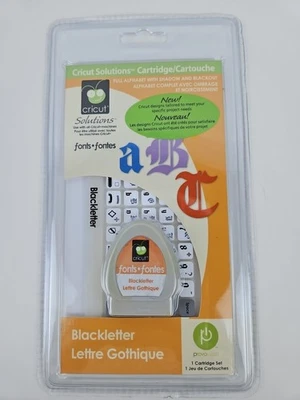 Cartucho Cricut Solutions Blackletter Lettre Gothique fuentes sombra y apagón  Foto 1 de 3