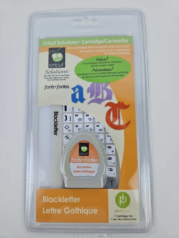 Cricut Blackletter Lettre Gothique Cartridge 290711