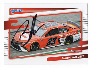 AUTOGRAPHED Bubba Wallace 2022 Donruss Racing (#23 Door Dash Car) 23XI Racing Si