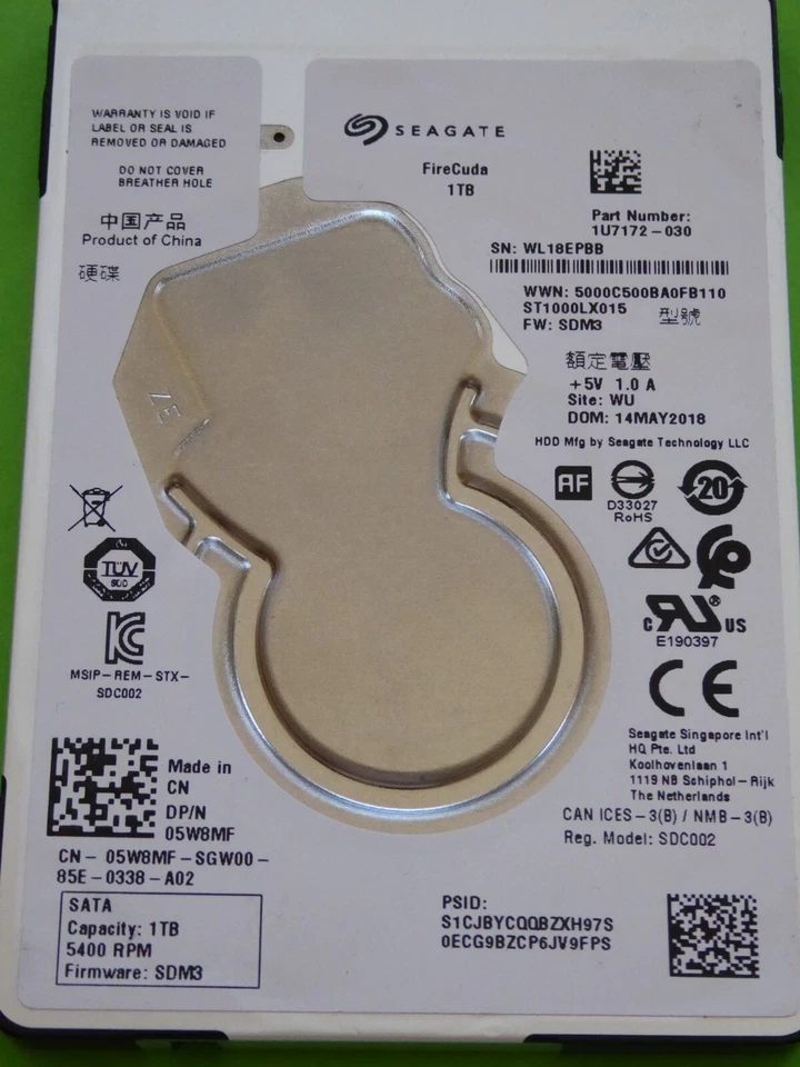 Seagate ST1000LM035 2016 - 2020 TK - WU | FW: SDM1 SDM3 LCM2 EB01 LFM1 ... - 1TB - Bild 1 von 1