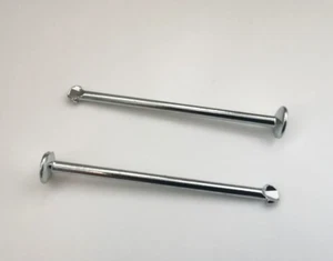 2 x AC Delco Plated Rear Brake shoe Hold Down Anchor Pins 67mm long 3.25 mm Dia - Picture 1 of 4