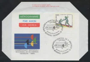 1980 - LOTTO/17077U - REPUBBLICA - MONDIALI DI SCHERMA - FDC - Imagen 1 de 2