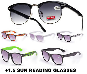 Unisex Sun Readers +0.50 +1.00 +1.5 READING SUNGLASSES GLASSES HOLIDAY 