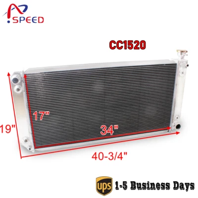 4 Row Aluminum Radiator for 1988-2000 Chevy C/K 1500 2500 3500 Truck 5.7L V8 Foto 1 de 4