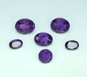 Tanzania Amethyst 6x faceted stones, 6.64ct, Fine purple. UK - Picture 1 of 5