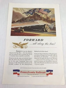 Pensylvania Railroads Buy War Bonds Vtg 1944 Print Ad Art - Picture 1 of 3