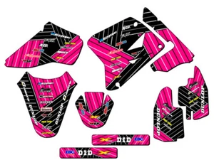 2001-2004 RM 85 RACE SERIE Pink Senge kit de gráficos compatible con Suzuki - Imagen 1 de 4