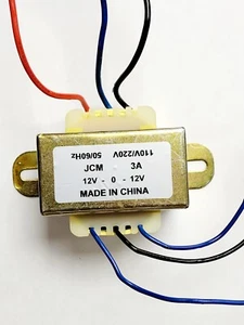 24VCT 24V, 12V Transformer 12V-0-12V CT 3A 110Vac 220Vac to 24Vac 12Vac free shi - Picture 1 of 3