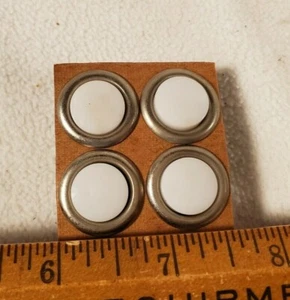 Rittenhouse Push Button Door Bell Cover Plate Midget Round 5/8" Model 53 Silver - Picture 1 of 2