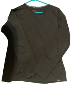 Camisa Patagonia Para Hombre XL Negra Capilene Peso Medio Pullover Polartec - Imagen 1 de 3
