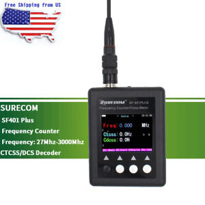 SURECOM SF401 Plus Frequency Counter Analysis Meter 27Mhz-3000Mhz for Radio