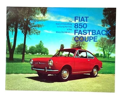 Fiat 850 Fastback 1967 cupé accesorios folleto fotos en color especificaciones de colección Foto 1 de 3