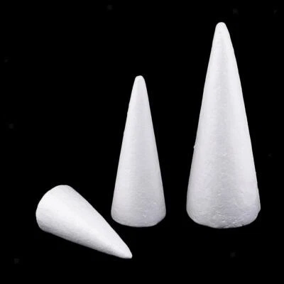 3Pcs Cone Shape Styrofoam Foam DIY Christmas Tree For Kids Painting Crafts - Image 1 of 4