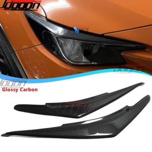 Real Carbon Front Headlight Eyebrow Lamp Covers For Subaru WRX WRX STI VB S4 22+ - Picture 1 of 13
