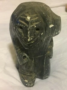 Vintage Carved SoapStone Sculpture Inuit - Picture 1 of 7
