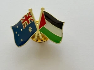 Australian / Palestine Flag Lapel Pin Badge Enamel Friendship Badge - Picture 1 of 3