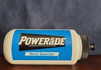 Rare Vintage Powerade High Thirst Quencher Water Bottle  Blue Black White 90s - Image 1 of 4