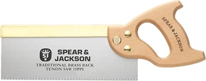 Spear & Jackson 9540B-91 Traditional Brass Back Tenon Saw, 10" X 15", Brown - Picture 1 of 12