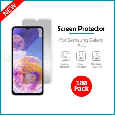 100-Pack LCD Clear HD Screen Protector for Android Phone Samsung Galaxy A23 - Image 1 of 4