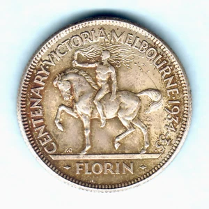 Australia. 1934/35 - Melbourne Centenary Florin.. gEF/EF - Much Lustre - Imagen 1 de 2