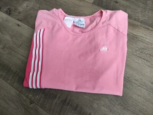 Adidas Tshirt Girl Woman Pink Small Logo Fitness Running Sports Size 16 Years - Picture 1 of 6