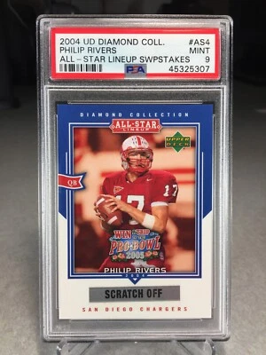 2004 Upper Deck Diamond Collection Philip Rivers Rookie #AS4 - PSA 9 - POP 3 - Image 1 of 2