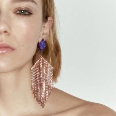 Pendientes brillantes multicolores de Zara - nuevos con etiquetas Foto 1 de 4
