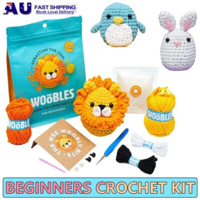 Crochet Stuffed Animal Kit Beginner DIY Crochet Kit With Crochet Hooks Yarn Set - image 1 of 4