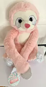 Fiesta Toys Cotton Candy Cuties Ultra Plush Pink Sloth 10 in Stuffed Animal NWT - Picture 1 of 6