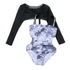 Kids Girl Surfing Suit Gymnastics Cover Up Bathing Suit Swimwear UV Prevent Set
