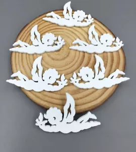 50pcs Wooden lovely fly White angel Scrapbooking decoration crafts 40mm - Picture 1 of 3