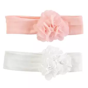 Mud Pie Chiffon Flower Pink or White Headband - Picture 1 of 3