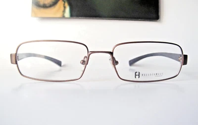 Armações de óculos masculinas Freudenhaus titânio 53-17 140 marrom quentin médio Japão - Imagem 1 de 4